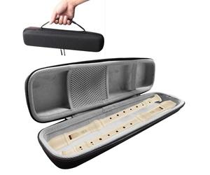 Estuche rígido para grabadora, de almacenamiento de alto, de rizador con cremallera, carcasa de viaje para secador de pelo, de instrumentos de flauta, estudiantes principiantes y