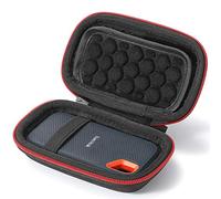 Estuche rígido para SanDisk SSD portátil SDSSDE60 de 250GB / 500GB / 1TB / 2TB, Bolsa de Almacenamiento portátil - Negro (Forro Negro)