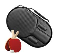 Estuche Rígido Para Tenis De Mesa - Fibra De Carbono 31x18x6cm | De Transporte De Remo Con Protección Para Raqueta, Almacenamiento Portátil, Uso En Gimnasio | Organizador De Raquetas De Tenis De