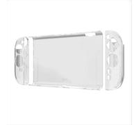 Estuche rígido protector para 2 PC transparente, anticaídas y antiarañazos, diseño dividido para una experiencia de juego mejorada.
