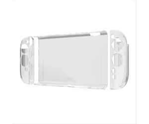 Estuche rígido protector para 2 PC transparente, anticaídas y antiarañazos, diseño dividido para una experiencia de juego mejorada.