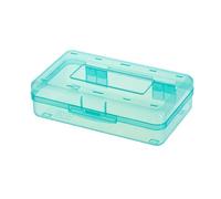 Estuche rígido transparente para lápices de bocetos, pinceles, acuarela, estuche de alta capacidad, resistente al agua, caja de almacenamiento para manualidades con apilable, f