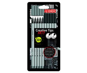 Estuche rotuladores creative tips arty con 10 rotuladores (5 puntas di