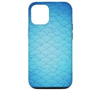 Estuche Seigaiha Blue Japan Wave para patrón de océano Carcasa para iPhone 12/12 Pro