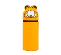 Estuche Silicona Garfield - Estuche Escolar Extensible con Cremallera para niños y niñas | Potalápices Vertical pequeño Práctico para Materiales Escolares para la Vuelta al Cole