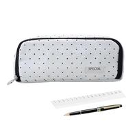 Estuche simple para lápices, bolsa de maquillaje de gran capacidad, bolsa de aseo con cremallera para regla, tijeras, estudiantes, profesores, artistas, adolescentes, oficina, escritorio, aula