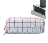 Estuche simple para lápices, bolsa de maquillaje de gran capacidad, organizador de cosméticos suave para bolígrafos, tijeras, regla, diario, oficina, universidad, escuela, viajes, escritorio, artistas