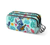 Estuche Stitch Fondo AZUL 1 Cremallera,PORTATODO stitch,estuche redondo,fespu