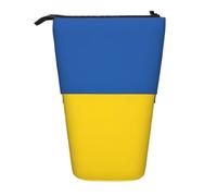 Estuche telescópico con estampado de bandera de Ucrania, ajustable, ligero, organizador de papelería de oficina