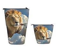 Estuche telescópico de pie de gran capacidad para lápices, bolsa de lápices labrador retriever, perros, estuche retráctil para lápices, organizador portátil, bolsa de maquillaje para suministros de