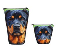 Estuche telescópico de pie de gran capacidad para lápices, bolsa de lápices labrador retriever, perros, estuche retráctil para lápices, organizador portátil, bolsa de maquillaje para suministros de