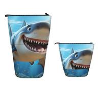 Estuche telescópico de pie de gran capacidad para lápices, diseño de osos lindos que juegan en el árbol, estuche retráctil para lápices, organizador portátil para bolígrafos, bolsa de maquillaje para