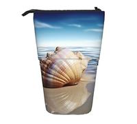 Estuche telescópico Durable Ocean Seashell Estuche para lápices de pie para oficina Papelería Estuche para lápices Pop Up Estuche para lápices Stand Up Pen Estuche para lápices para el trabajo Regal