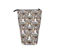 Estuche telescópico para lápices Beagles Coffee Cute Dogs con soporte para lápices con cremallera, bolsa de maquillaje para lápices