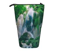 Estuche telescópico para lápices Cascada en una jungla Estampado de pie Estuche para lápices Estuche de papelería Portalápices telescópico Portalápices emergente para trabajo de oficina Regalo de va