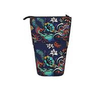 Estuche telescópico para lápices Cobra Gramophone Patrón Estuche de lápices Bolsa de cosméticos Bolsa de maquillaje Bolsa de lápices