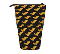 Estuche telescópico para lápices con diseño de pepitas de pollo y dinosaurios, estuche para lápices con cremallera para oficina y escuela, multicolor, Talla única, Estuche telescópico