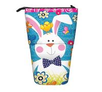 Estuche telescópico para lápices con texto en inglés "Spring Happy Easter Holiday", Black, Talla única, Organizador de bolsas