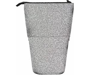 Estuche telescópico para lápices de grano, caja de almacenamiento para bolígrafos con cierre de cremallera para mujeres, hombres, niños, niñas, TV rota, moderno, elegante, con puntos puros, clásico m