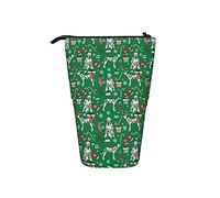 Estuche telescópico para lápices de Navidad con diseño de perro