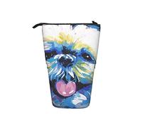 Estuche telescópico para lápices, diseño de perro Shih Tzu, con cremallera, bolsa de maquillaje, bolsa para lápices