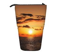 Estuche telescópico para lápices Durable Ship Under The Sunset Estuche para lápices de pie para oficina Papelería Estuche para lápices Pop Up Estuche para lápices Stand Up Pen Estuche para lápices p