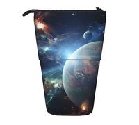 Estuche telescópico para lápices Durable Space Planet Estuche para lápices de pie para oficina Papelería Estuche para lápices Pop Up Estuche para lápices Stand Up Pen Estuche para lápices para el tr