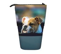 Estuche telescópico para lápices, estuche de papelería, estuche de lápices de pie, para la escuela, oficina, lindo chihuahua, Lindo Bulldog, Talla única