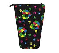 Estuche telescópico para lápices, estuche para lápices de pie para autismo, bolsa organizadora de papelería, estuche portátil para bolígrafos para oficina, escuela, adolescentes, bolsas para niñas