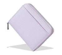 Estuche tipo billetera con tarjetero con cremallera de PU minimalista más delgado con múltiples ranuras para hombres y mujeres en 8 opciones de color elegante Soporte tipo billetera de PU liviano y