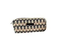 Estuche tradicional acanalado de gran capacidad, plan de múltiples bolsillos, material de poliéster permanente para la escuela, oficina, bolsa de lápices tradicional de poliéster permanente