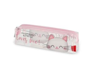 Estuche Transparente Kitty de Legami - Resistente, Compacto y con Diseño de Gato