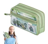 Estuche Transparente Lápices Estuche Ligero portátil con Cremallera, | Cartuchera Ligero, Para Viaje, Escuela, Hogar, Aula, Aire Libre, Preescolar, Estudiantes, Organizador