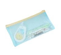 Estuche transparente para lápices de alta capacidad, con cremallera, organizador de bolígrafos para estudiantes, adultos, trabajadores de oficina, bolsas ergonómicas para la escuela y la oficina, Blue