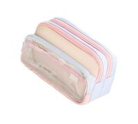 Estuche transparente para lápices de gran capacidad, estuche estético para el regreso a clases, bolsa estética de gran capacidad, D