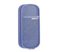 Estuche transparente para lápices, estuche de doble capa, organizador portátil para bolígrafos, estuche transparente, Blue