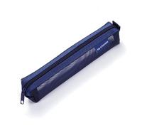 Estuche transparente para lápices, organizador pequeño y ligero, bolsa de almacenamiento portátil, bolsa de maquillaje de malla de secado rápido para la escuela, Blue