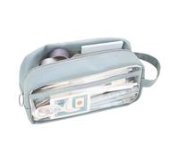 Estuche transparente para lápices, transparente para lápices, de gran capacidad, para bolígrafos de examen de viaje, estuche con cremallera, almacenamiento de papelería, de