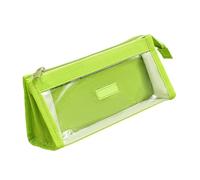 Estuche transparente resistente al agua de alta capacidad, organizador de marcadores, suministros de arte, bolsas de viaje y cosméticos de tela, Green, Mass Beauty