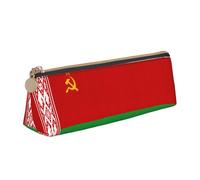 Estuche triangular con estampado de bandera de Bielorrusia, organizador de suministros de gran capacidad, bolsa de papelería de oficina