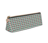 Estuche triangular con estampado de bandera de Palestina para organizador de papelería de gran capacidad