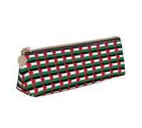 Estuche triangular con estampado de bandera de Palestina para organizador de papelería de gran capacidad