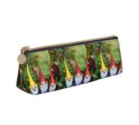 Estuche triangular con estampado de gnomos de Navidad, organizador de suministros de gran capacidad, bolsa de papelería de oficina