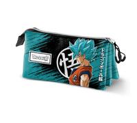 Dragon Ball Saiyajin Blue-Triple Pencil Case, Turquoise