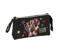 Safta Portatodo triple K-POP Demon Hunters ENERGY - Estuche infantil cómodo y versátil 22x3x12 cm