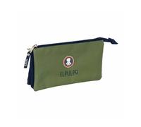 Estuche Triple EL PULPO Verde (22 x 12 x 3 cm)