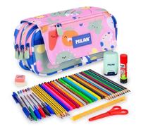 Estuche Triple Milan Green & Grow con Material Escolar Incluido