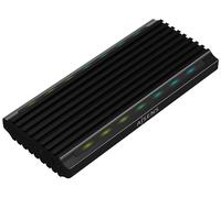 Estuche USB-C para juegos RGB externo para disco SSD M.2 SATA/NVMe (negro) - AISENS