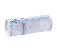 Estuche Vertical Para Brochas De Maquillaje Cilíndrico Transparente Con | Organizador Vertical de Malla para Brochas de Maquillaje para Lavabo Familiar, Dormitorio, Viajes Cort