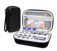 Estuche Viales Medicación Frigorífico Protección Térmica(B) | para compacto, para ideal organización, para acceso para rápido, 20x13x7cm, tejido+EVA resistente